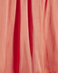 Pink Satin Lace Trim Cami