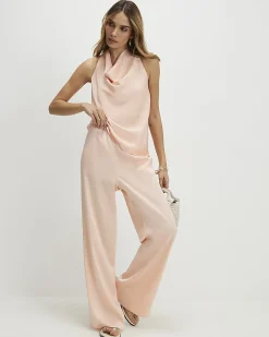 Pink Satin Trousers