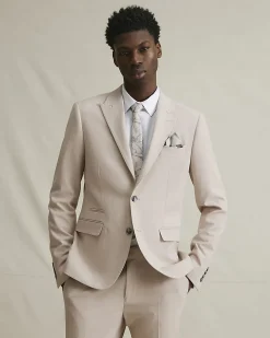 Pink Skinny Fit Micro Check Suit Jacket