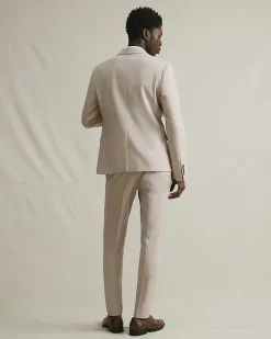 Pink Skinny Fit Micro Check Suit Trousers