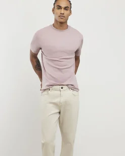 Pink Slim Fit Interlock Cotton T-Shirt