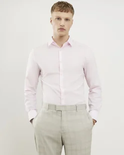 Pink Slim Fit Long Sleeve Shirt