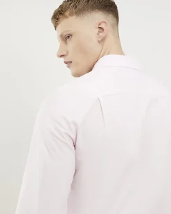 Pink Slim Fit Long Sleeve Shirt