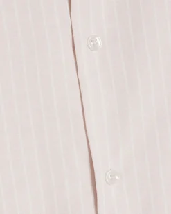 Pink Slim Fit Stripe Formal Shirt