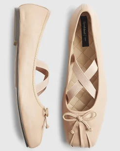 Pink Square Toe Flat Ballet Pumps