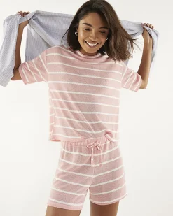 Pink Stripe T-shirt and Shorts Set