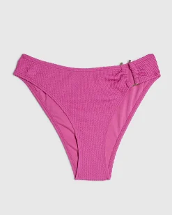 Pink Textured Bikini Bottom