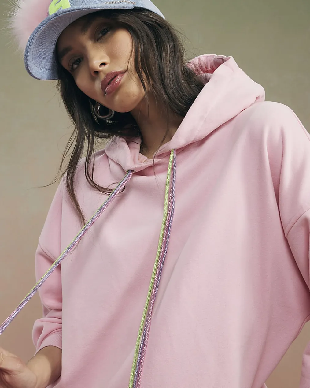 Pink Year Zero Embellished Cord Hoodie