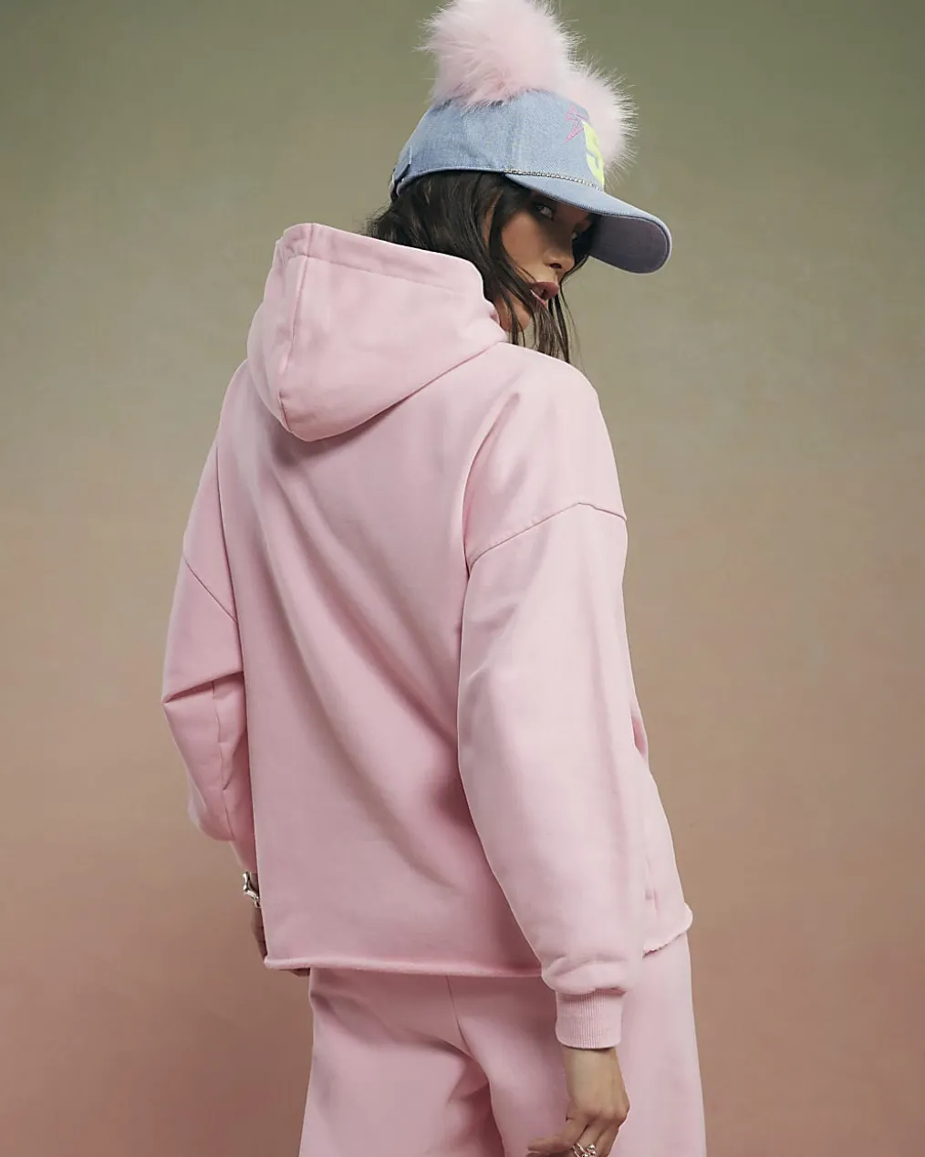 Pink Year Zero Embellished Cord Hoodie