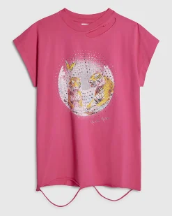 Pink Year Zero Tiger Boyfriend Fit T-Shirt