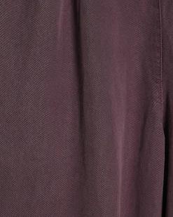 Purple Belted Cuffed Hem Barrel Leg Jeans