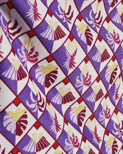 Purple Geometric Pineapple Swimsuit