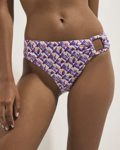Purple Geometric Pineapple Bikini Bottoms