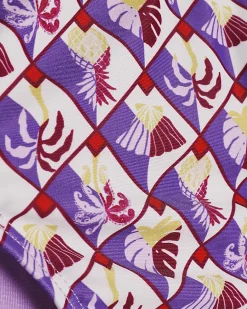 Purple Geometric Pineapple Bikini Bottoms