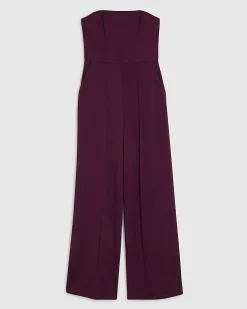 Purple Sleeveless Bandeau Jumpsuit