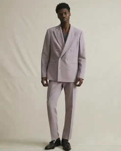 Purple Slim Fit Suit Trousers