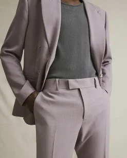 Purple Slim Fit Suit Trousers
