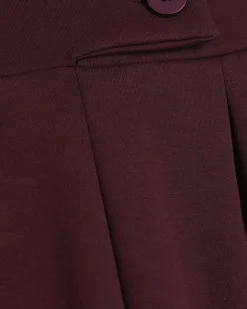Purple Tailored Interlock Wide Leg Trousers