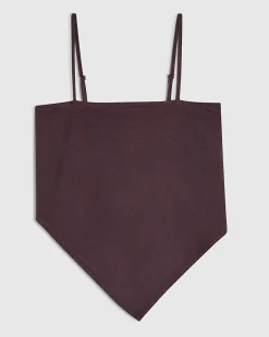 Purple Tie Back Scarf Top