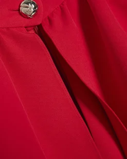 Red Cape Detail Mini Dress