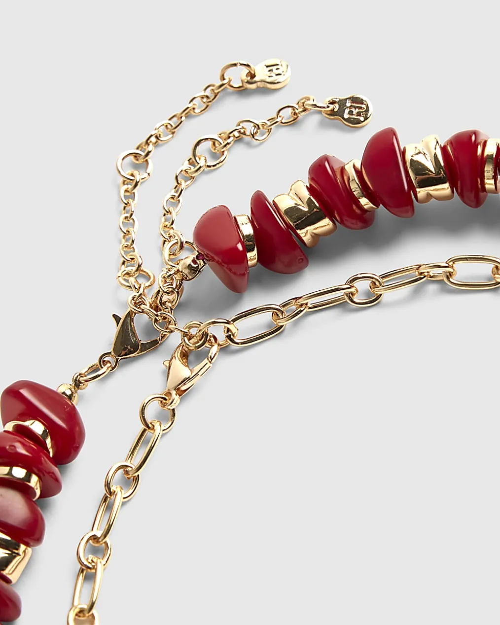 Red Coral Collar Necklace