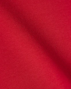 Red Cotton Blend Halter Neck Tank Top