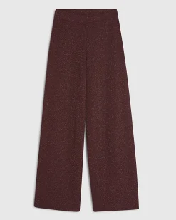 Red Glitter Wide Leg Trousers