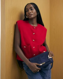 Red Knitted Waistcoat