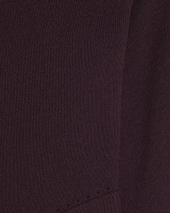 Red Linen Blend Asymmetric Knit Jumper