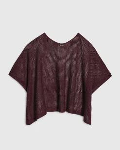 Red Metallic Knitted Cape