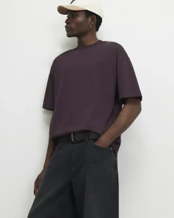 Red Oversized Fit Cotton Essential T-Shirt