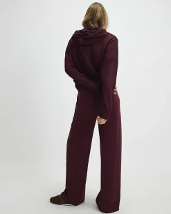Red Premium High Waisted Wide Leg Joggers