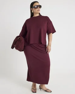 Red Premium Short Sleeve Boxy T-Shirt