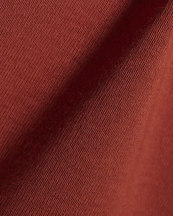 Red Short Sleeve Cotton Fitted Top