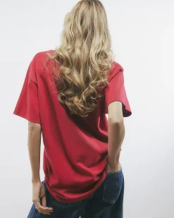 Red Short Sleeve Paris Graphic Print T-shirt