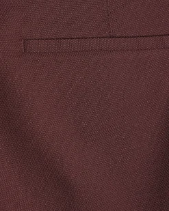 Red Skinny Fit Stretch Textured Suit Trousers