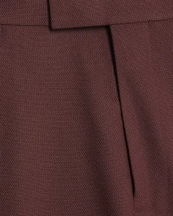 Red Skinny Fit Stretch Textured Suit Trousers