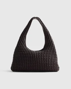 Red Textured Shoulder Bag