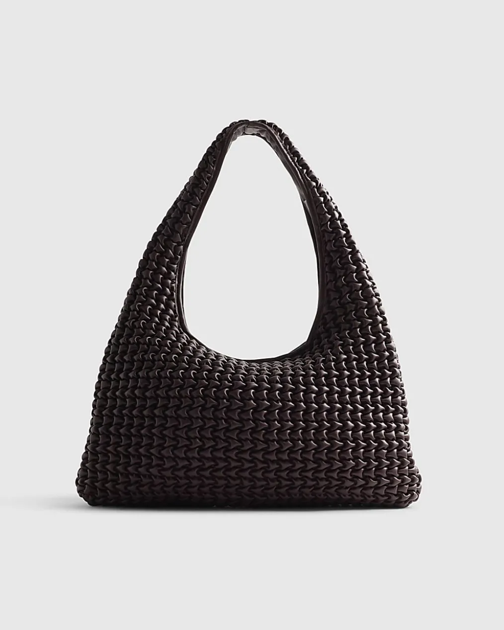 Red Textured Shoulder Bag