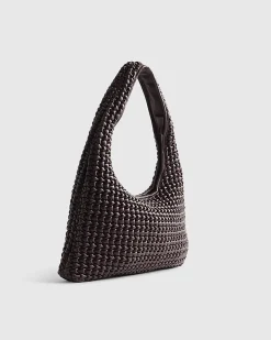Red Textured Shoulder Bag