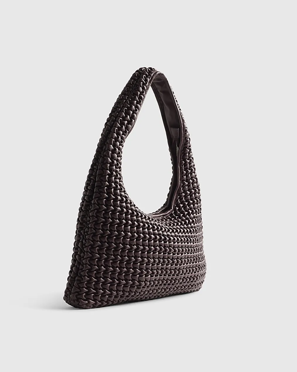 Red Textured Shoulder Bag