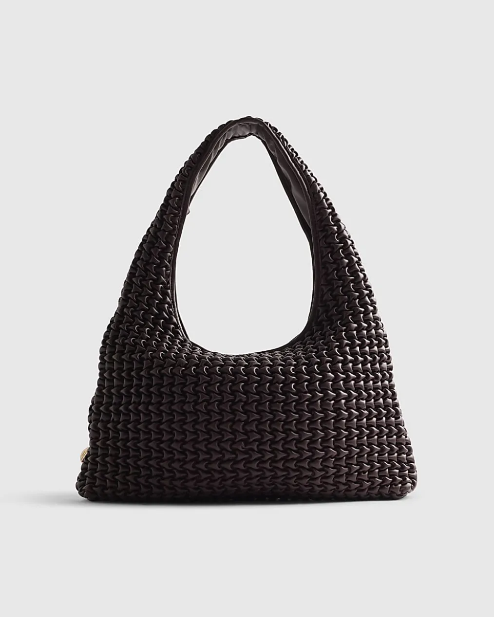 Red Textured Shoulder Bag