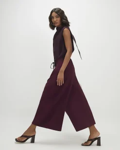 Red Tie Detail Culottes