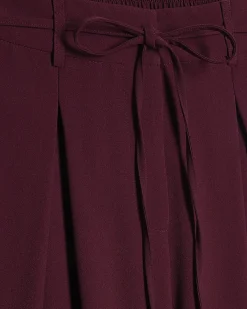 Red Tie Detail Culottes