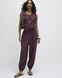 Red Tie Shoulder Lounge Set