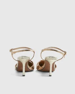 Rose Gold Cut Out Detail Court Heels