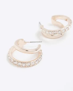 Rose Gold Double Hoop Earrings
