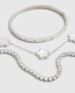 Silver 3 Pack Bracelets