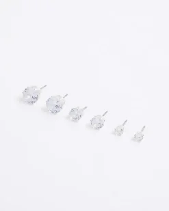 Silver 3 Pack Stud Earrings