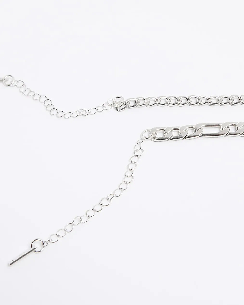 Silver 2 Row Chain Necklace